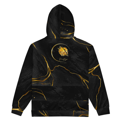 Black & Gold Unisex Zip Hoodie