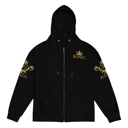 Prestige™ Unisex Zip Hoodie Schwarz &amp; Gold KING