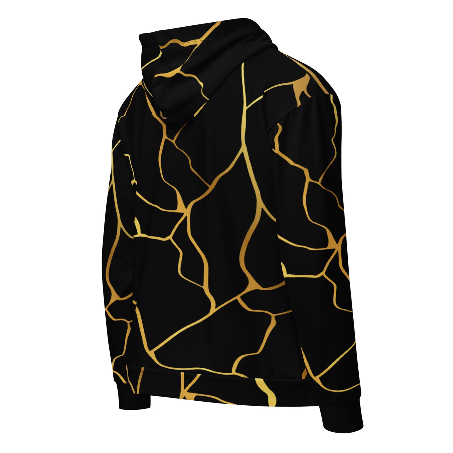 Prestige™ Unisex-Kapuzenpullover mit Reißverschluss, Schwarz und Gold