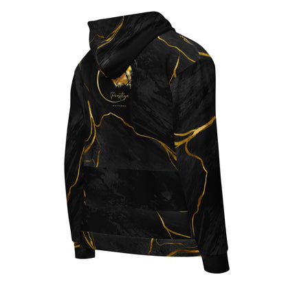 Black & Gold Unisex Zip Hoodie