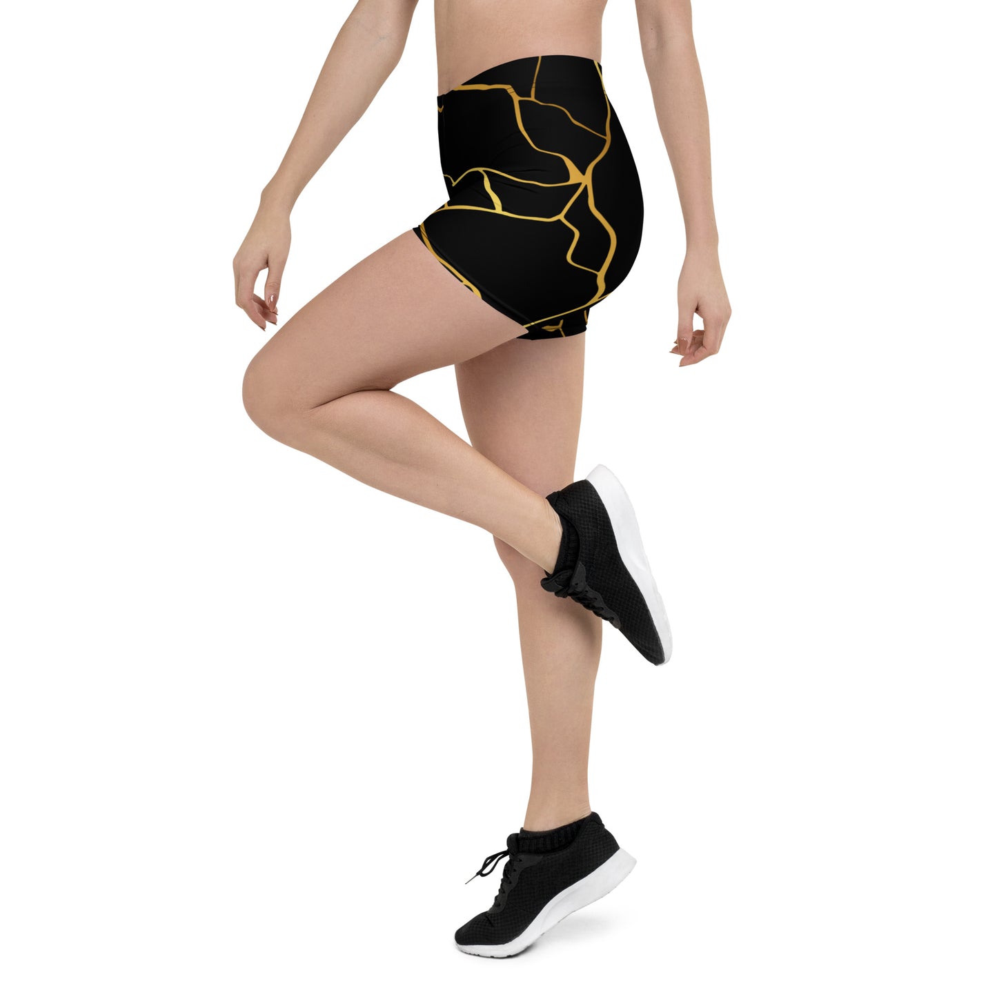 Prestige™-Shorts aus schwarzem und goldenem Filament für Damen