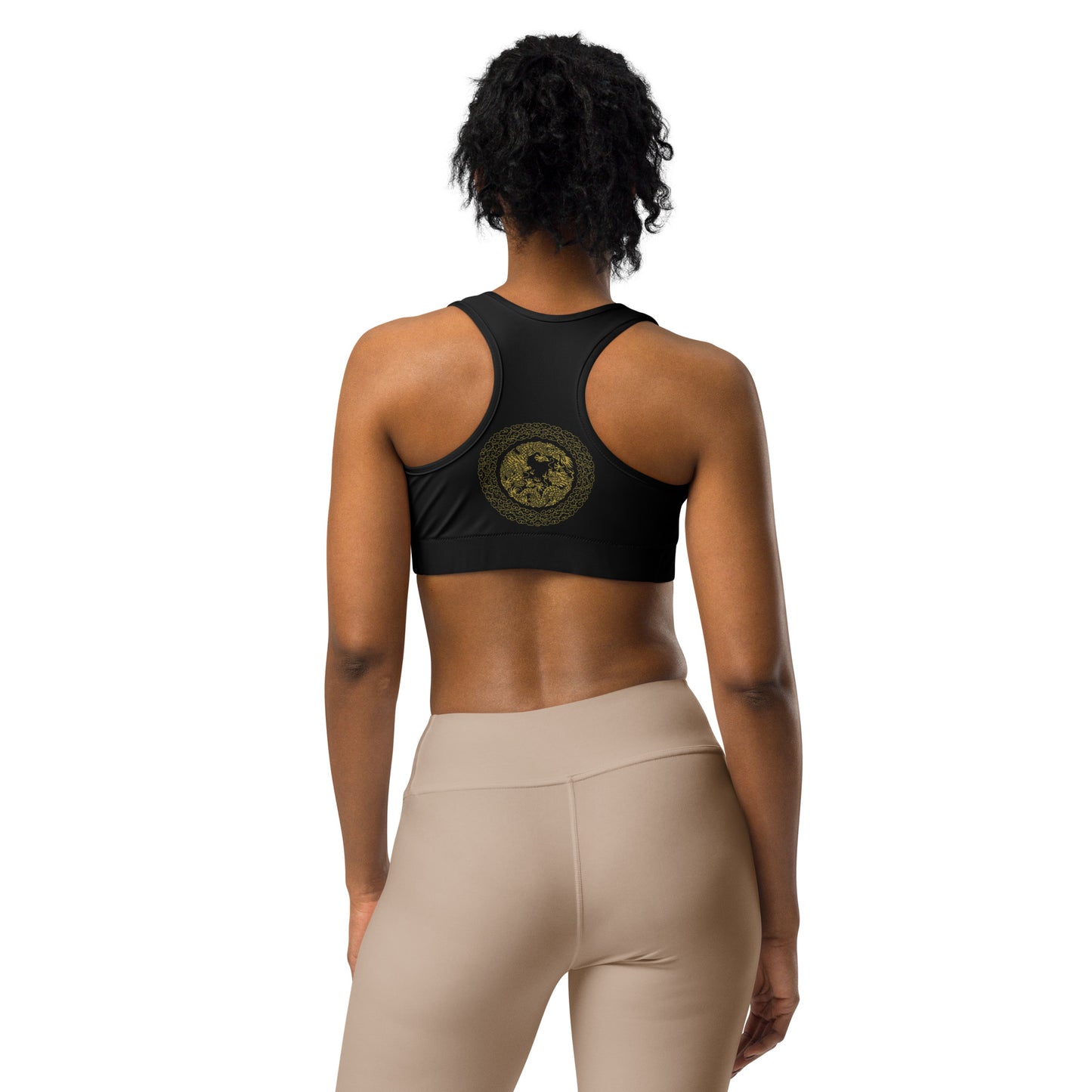 Prestige™ Black and Gold DRAGON Sports Bra