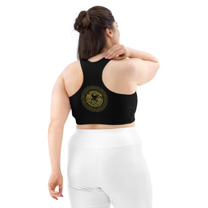 Prestige™ Black and Gold DRAGON Sports Bra