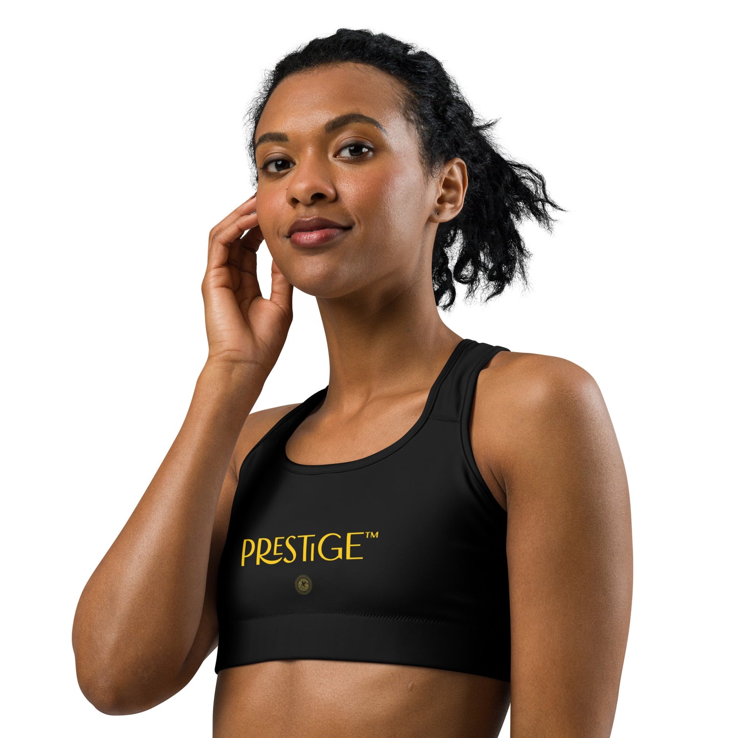 Prestige™ Black and Gold DRAGON Sports Bra