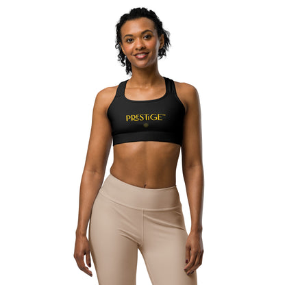 Prestige™ Black and Gold DRAGON Sports Bra