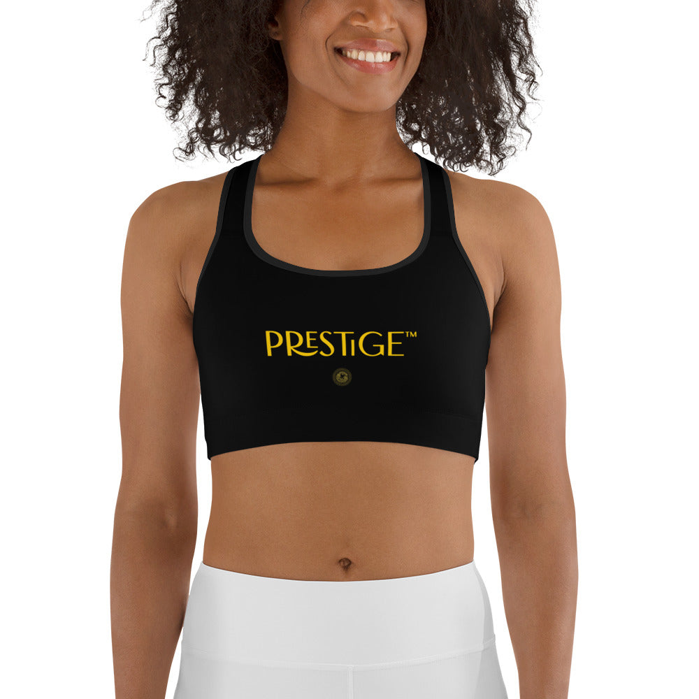 Prestige™ Black and Gold DRAGON Sports Bra