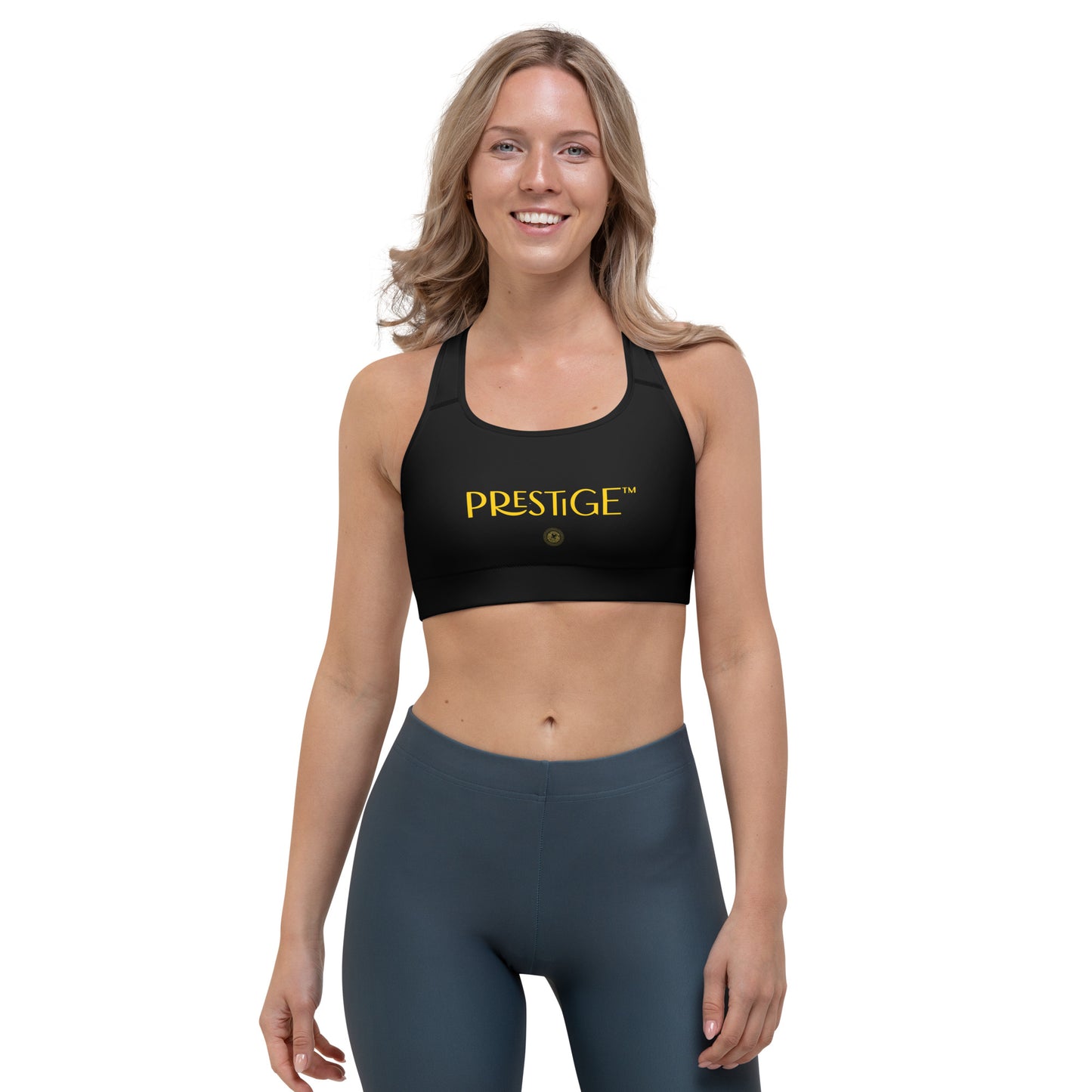 Prestige™ Black and Gold DRAGON Sports Bra