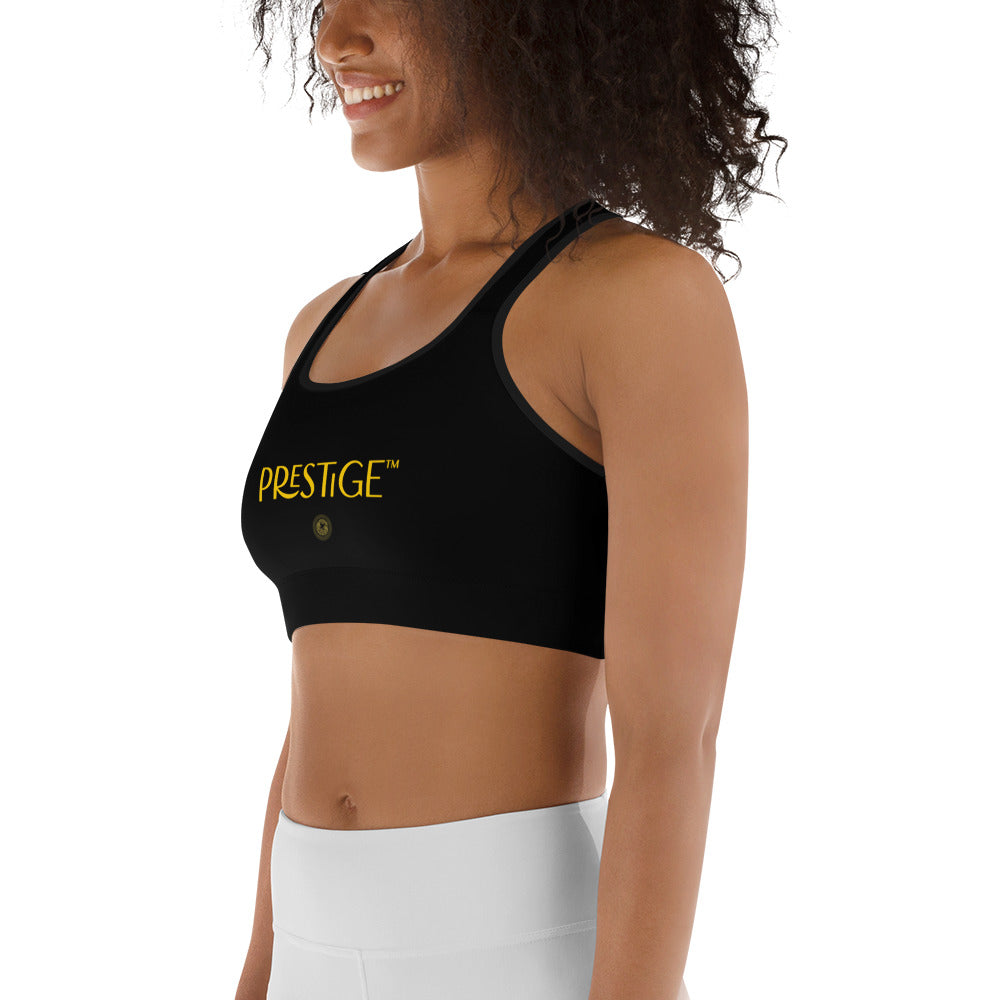 Prestige™ Black and Gold DRAGON Sports Bra