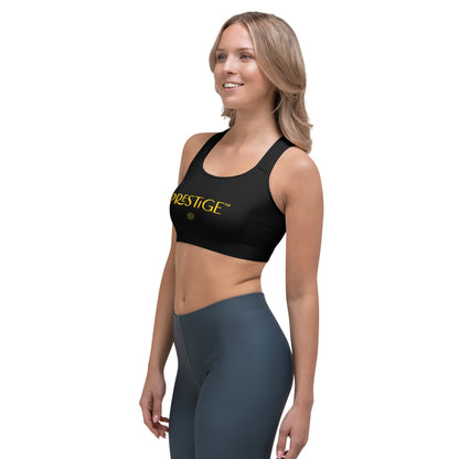 Prestige™ Black and Gold DRAGON Sports Bra