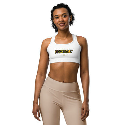 Prestige™ White and Gold DRAGON Sports Bra