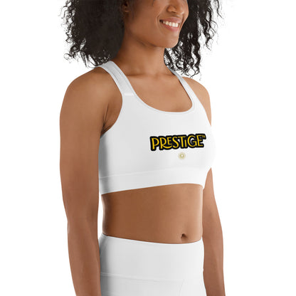 Prestige™ White and Gold DRAGON Sports Bra