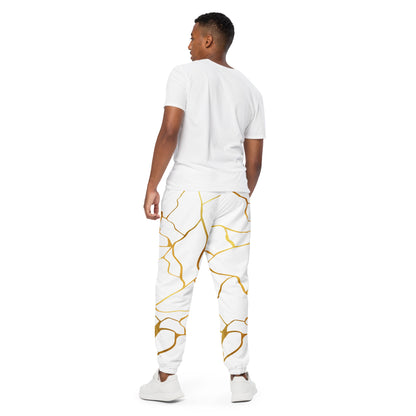 Prestige™ Unisex-Jogginghose aus weißem und goldenem Filament