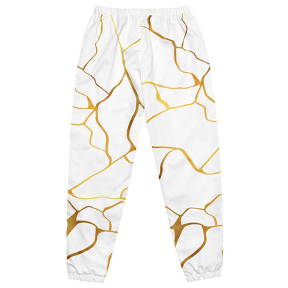 Prestige™ Unisex-Jogginghose aus weißem und goldenem Filament