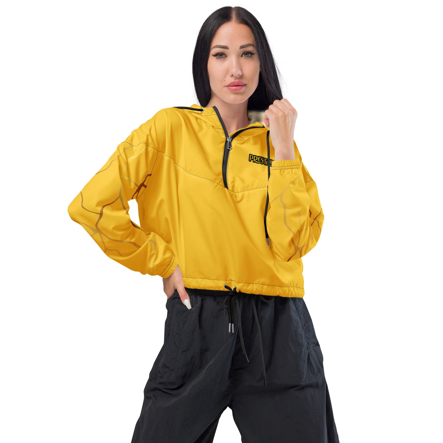 Prestige™ Yellow and Gold Filament Women's Short Windbreaker