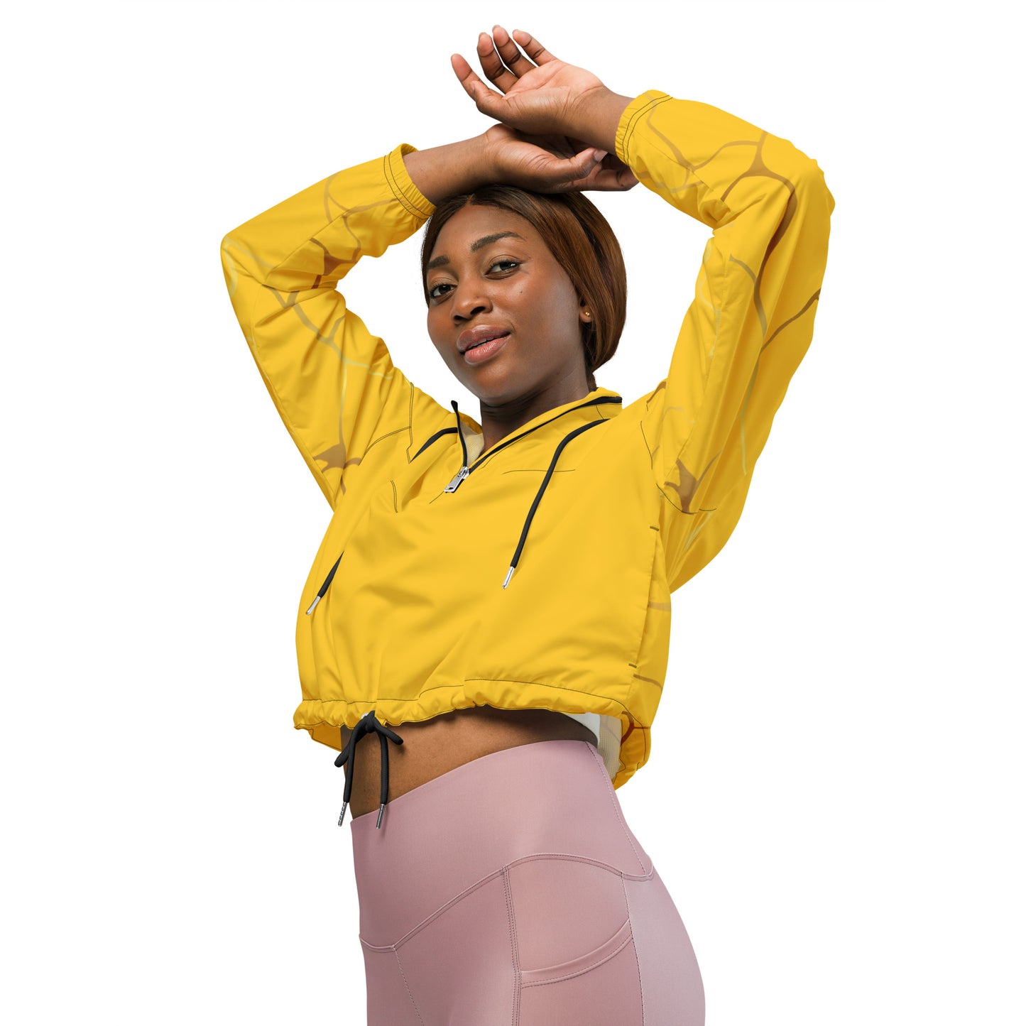 Prestige™ Yellow and Gold Filament Women's Short Windbreaker