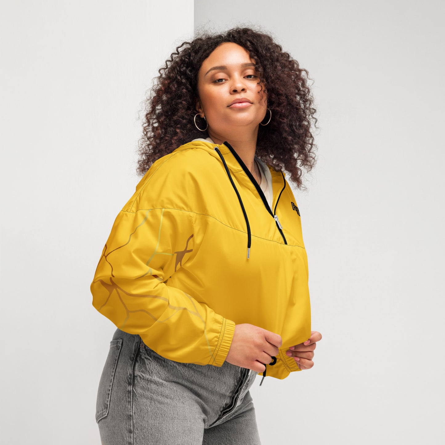 Prestige™ Yellow and Gold Filament Women's Short Windbreaker