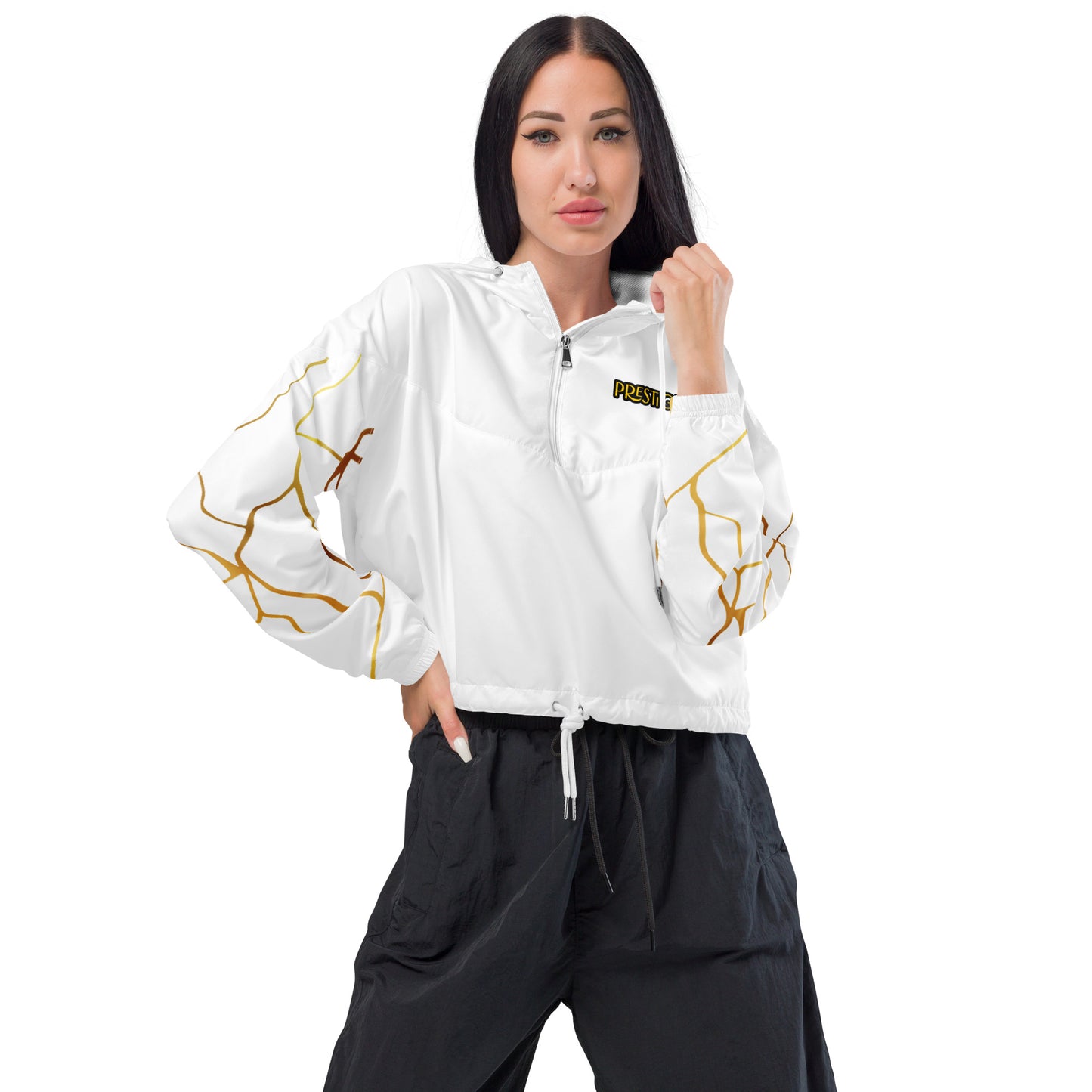 Prestige™ White and Gold Filament kurze Windjacke für Damen