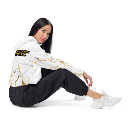 Prestige™ White and Gold Filament kurze Windjacke für Damen