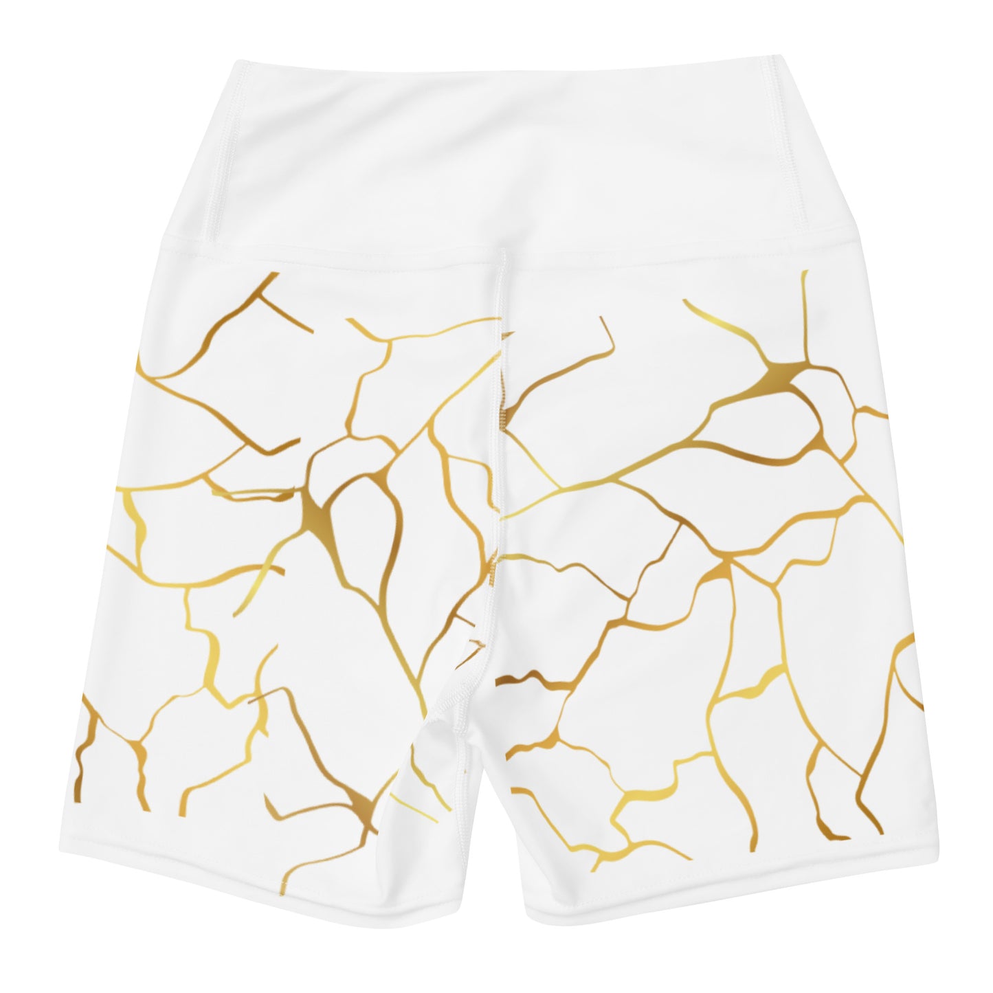 Short de Yoga Prestige™ Blanc et Or Filament