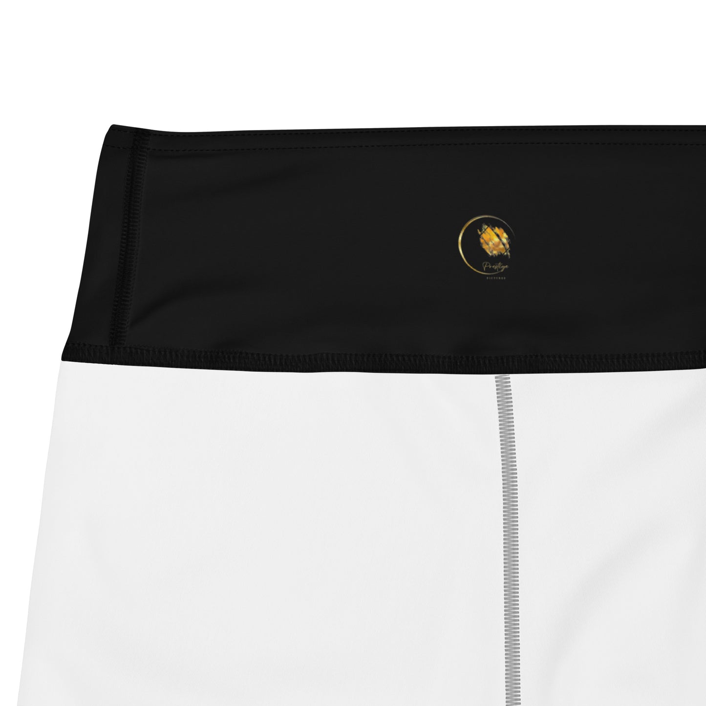 Prestige™ Yoga-Shorts aus schwarzem und goldenem Filament