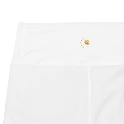 Short de Yoga Prestige™ Blanc et Or Filament