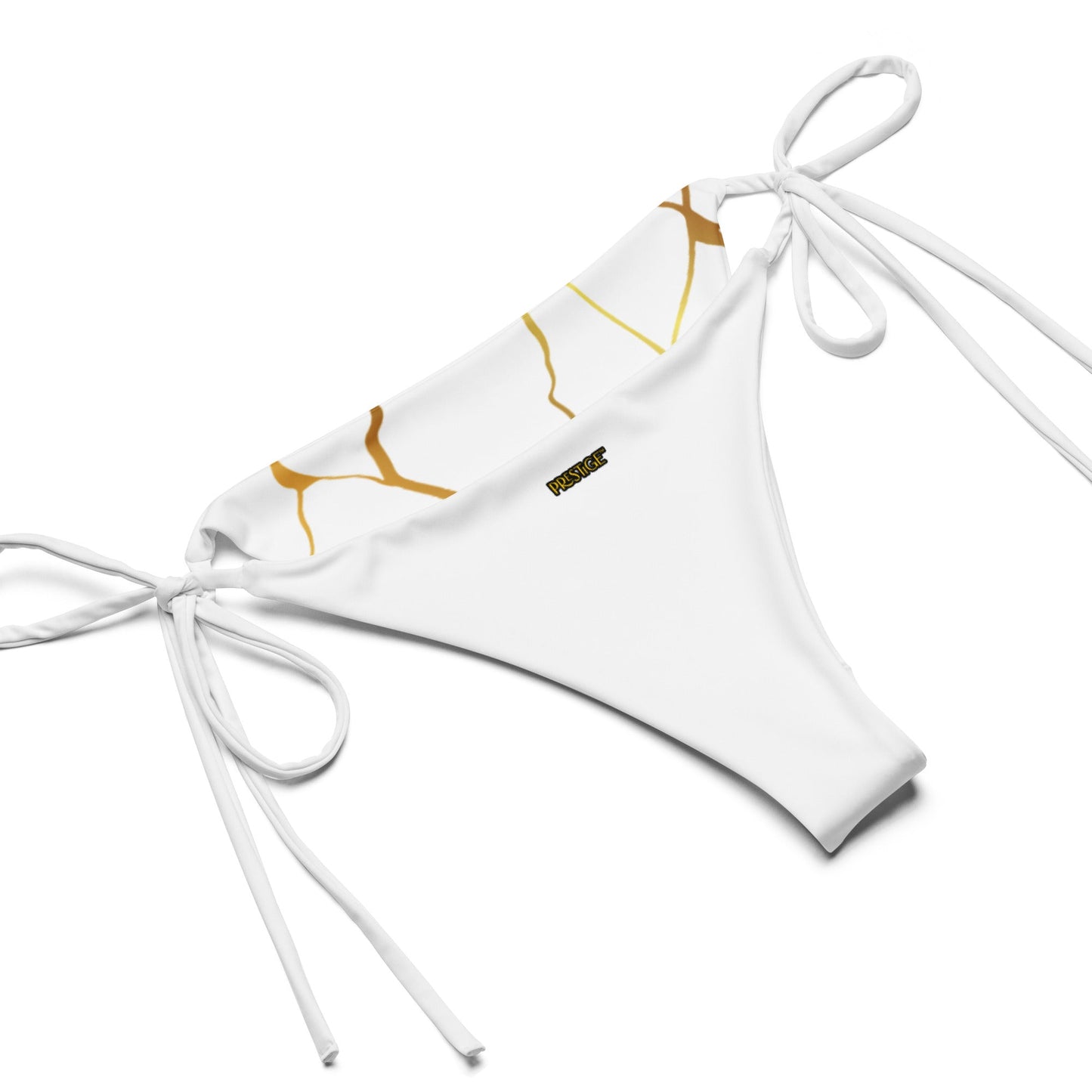 Bikini à string Prestige™ Filament Blanc et Or - Prestige SXM