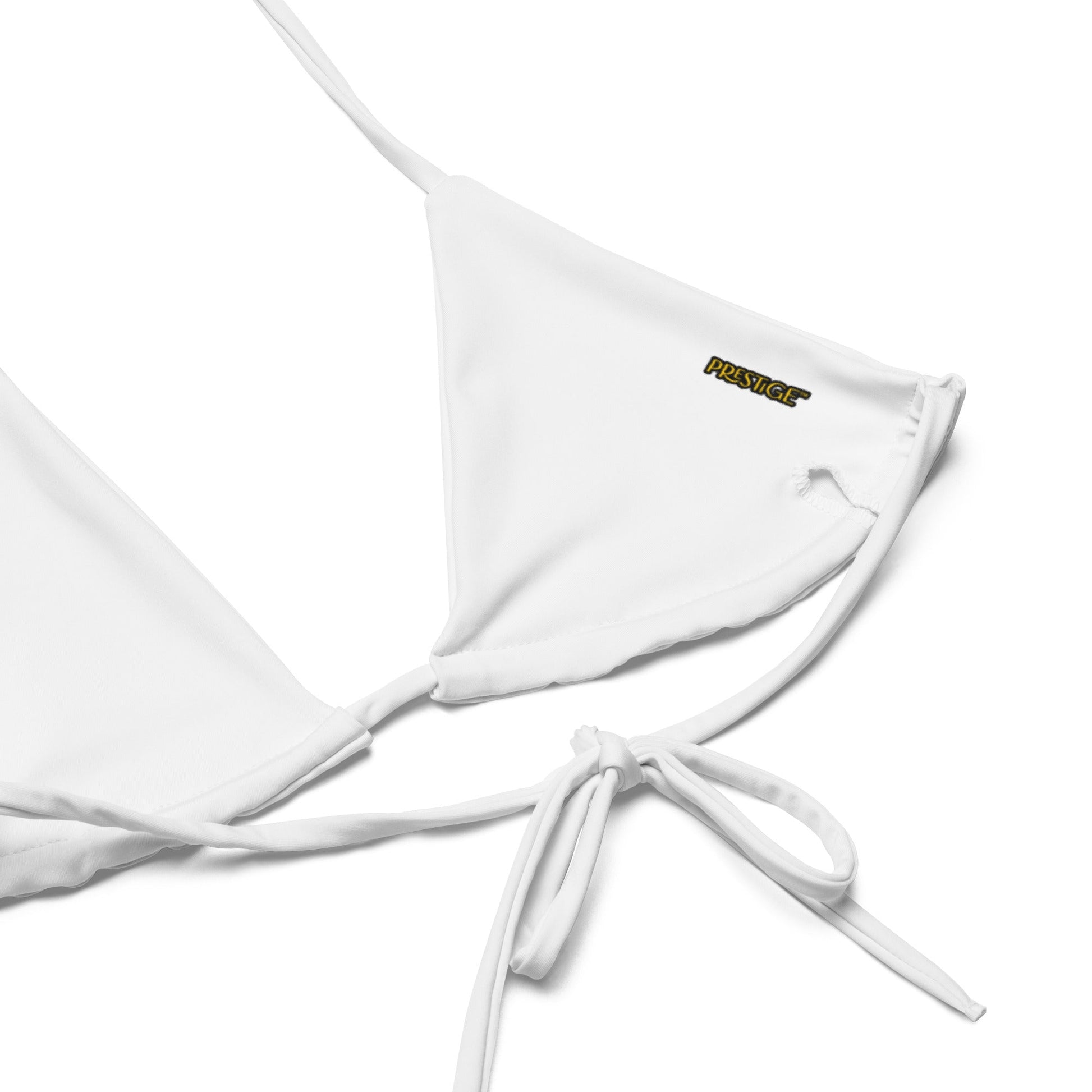 Bikini à string Prestige™ Filament Blanc et Or - Prestige SXM