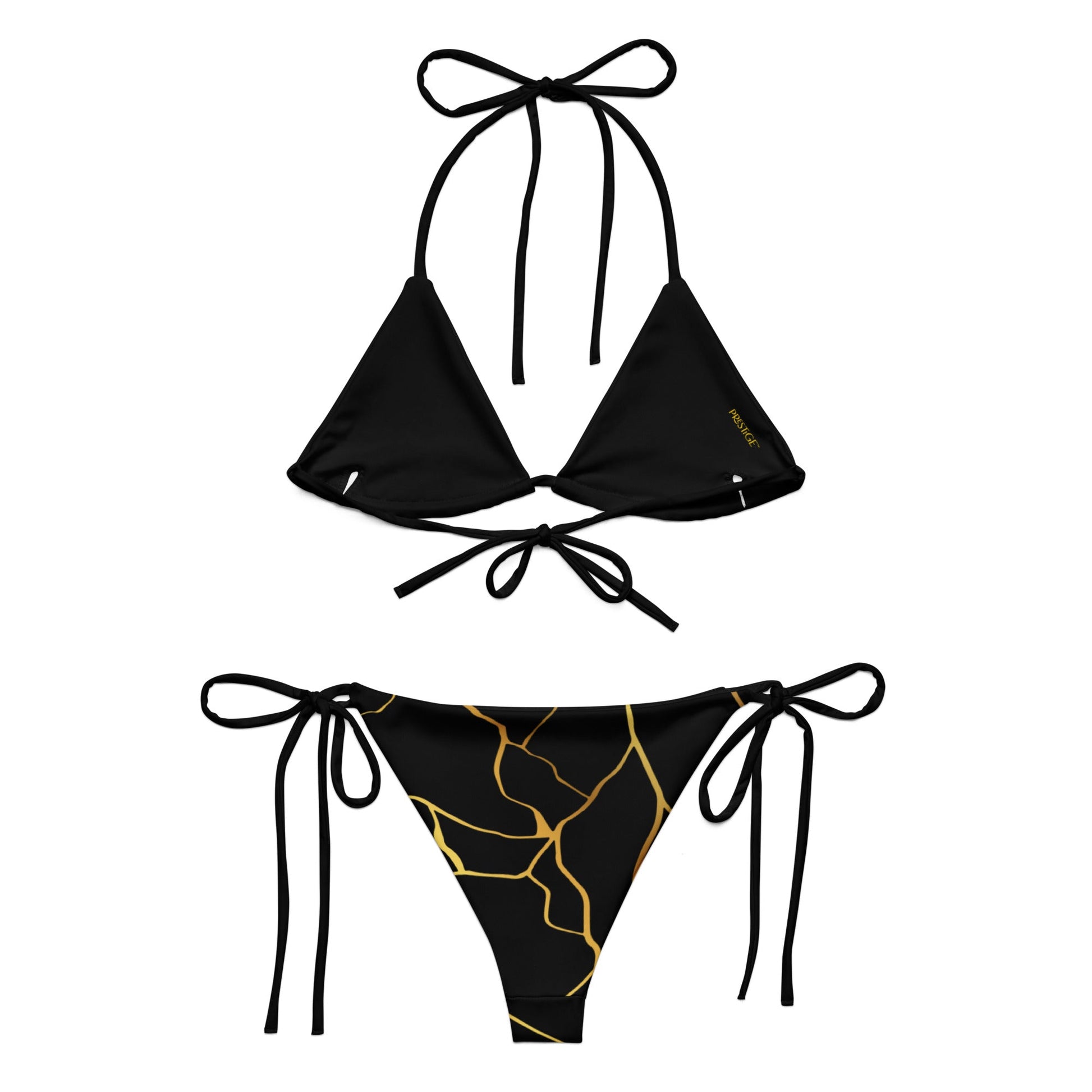 Bikini à string Prestige™ Filament Noir et Or - Prestige SXM