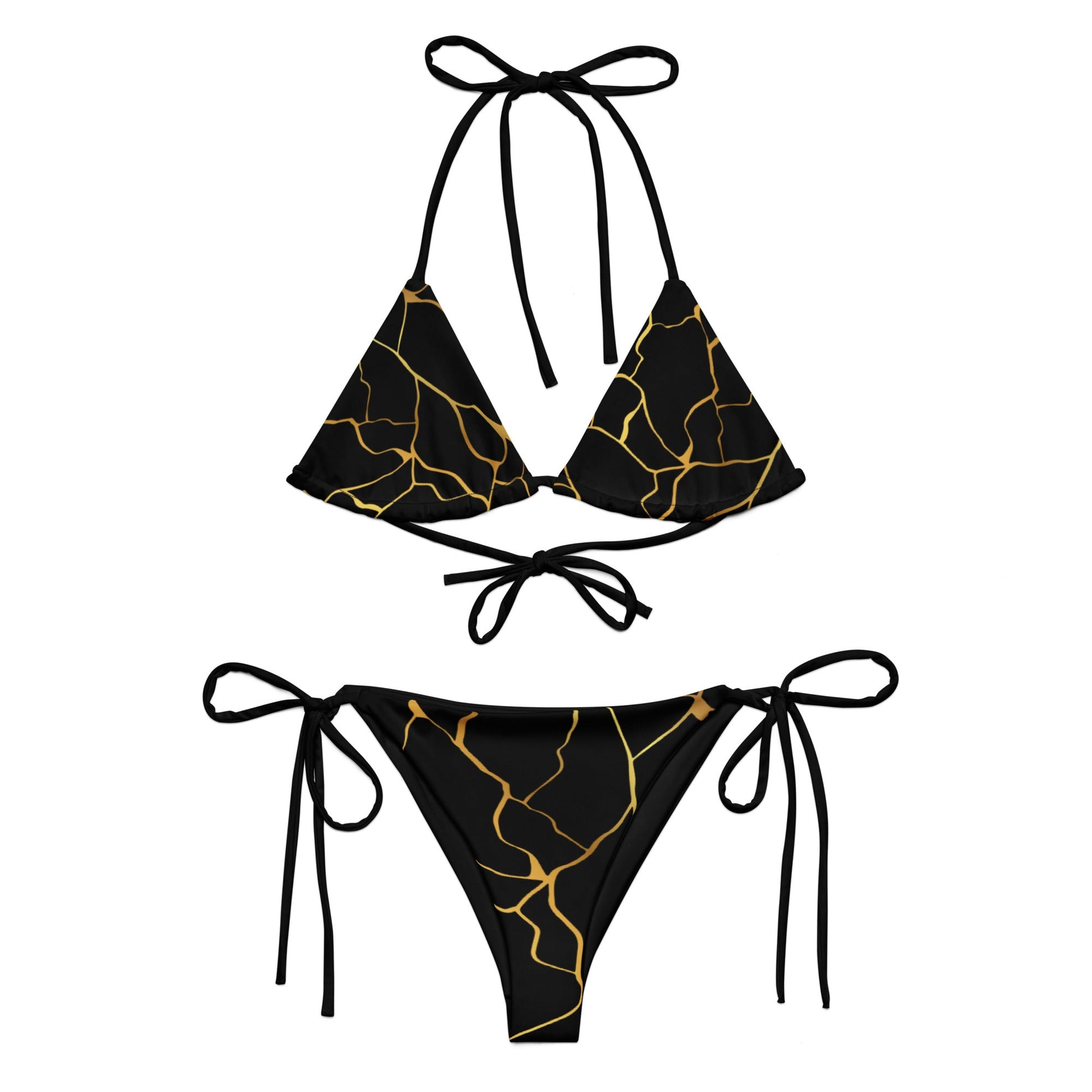 Bikini à string Prestige™ Filament Noir et Or - Prestige SXM