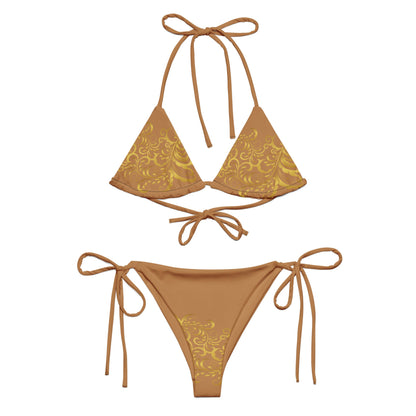 Bikini à string Prestige™ Floraison Nue et Or - Prestige SXM