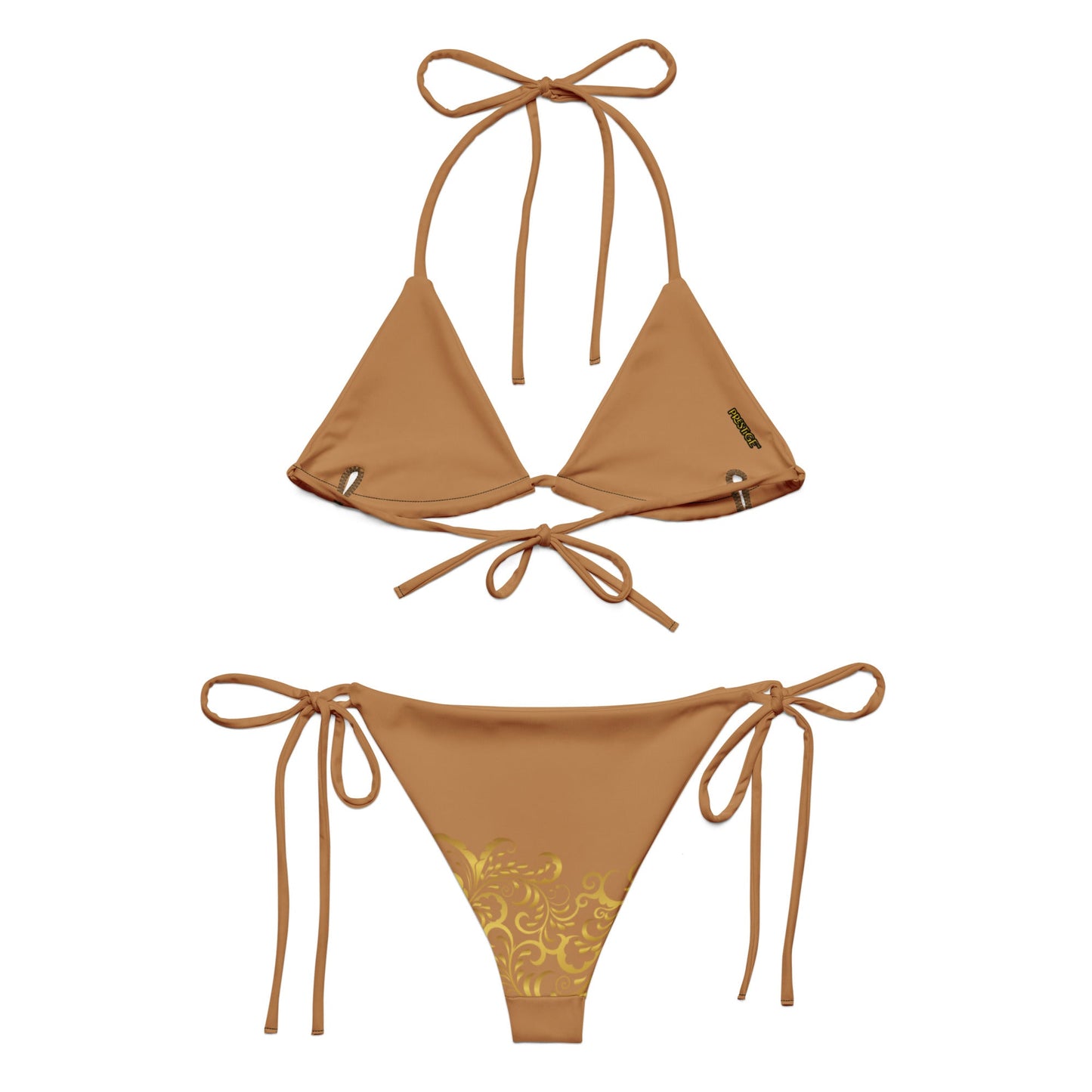 Bikini à string Prestige™ Floraison Nue et Or - Prestige SXM