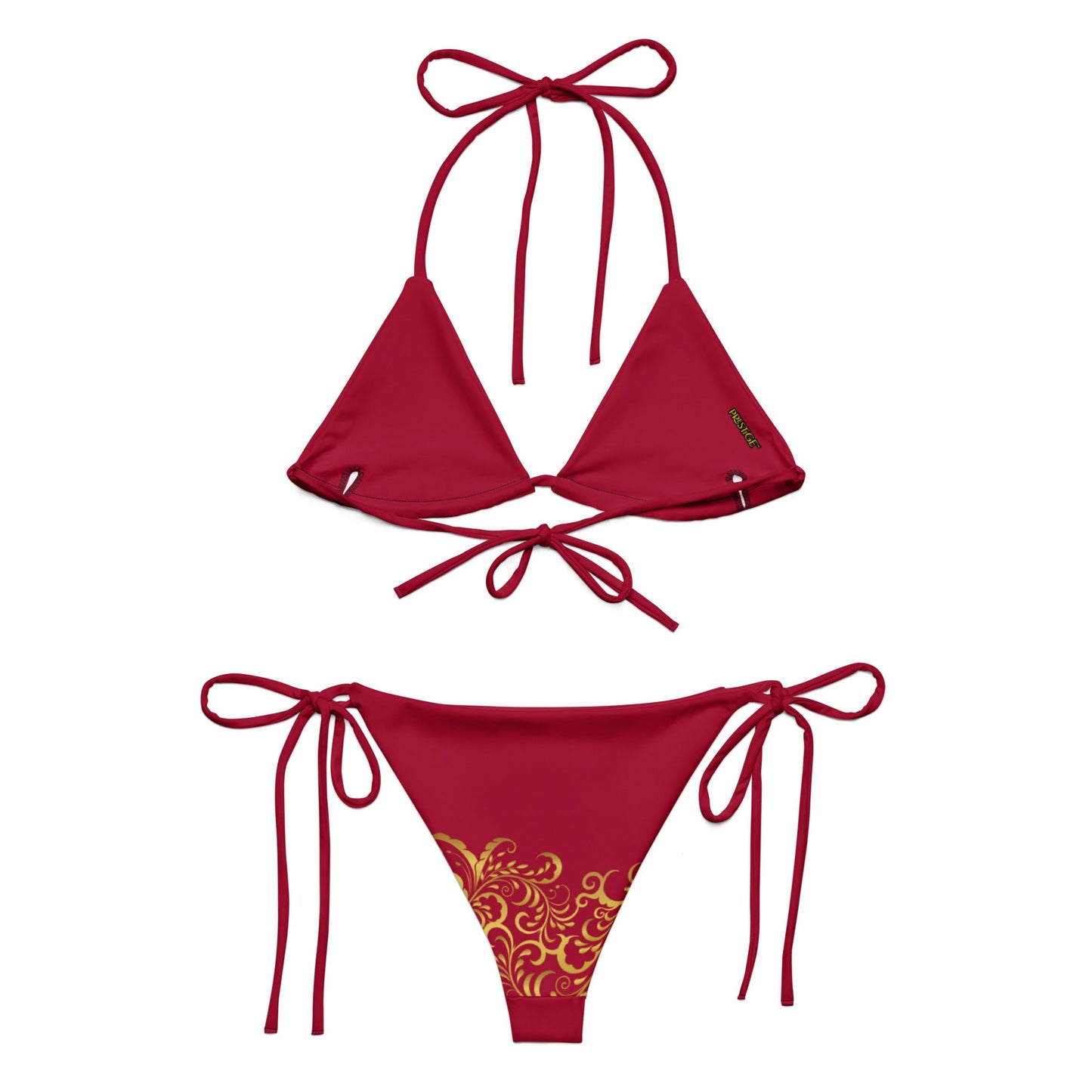 Bikini à string Prestige™ Floraison Vin et Or - Prestige SXM