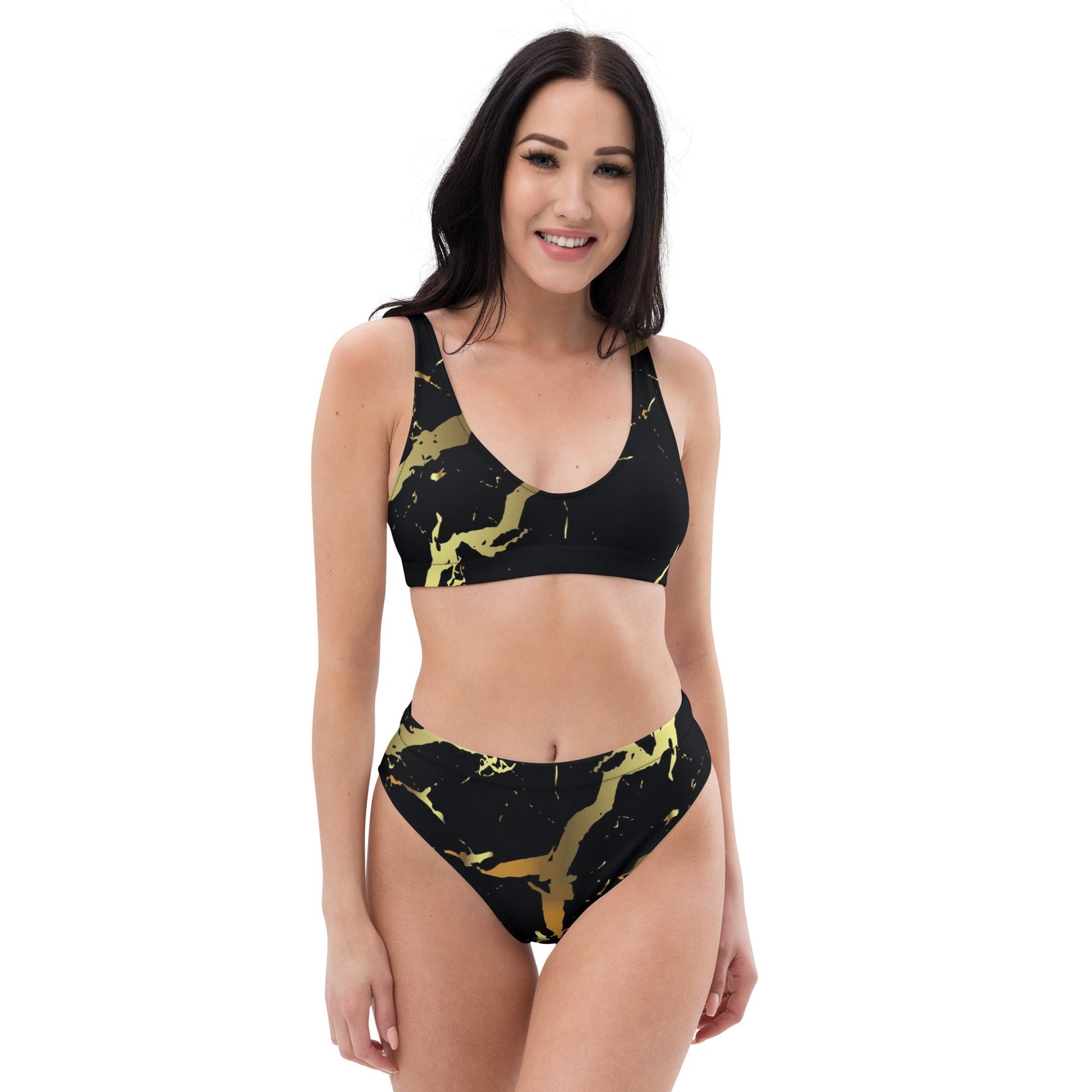 Bikini Prestige™ taille haute Noir & Or - Prestige SXM