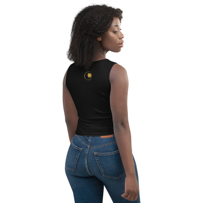 Black and Gold heart of love Crop Top - Prestige Picture Sxm