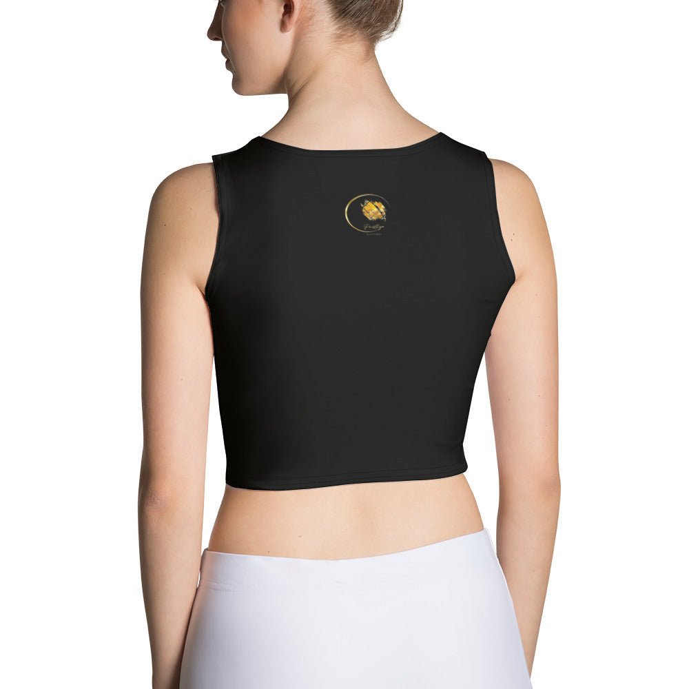 Black and Gold heart of love Crop Top - Prestige Picture Sxm