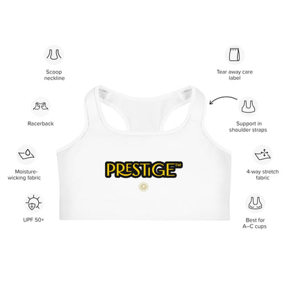 Brassière de Sport Prestige™ Blanc et Or DRAGON - Prestige SXM