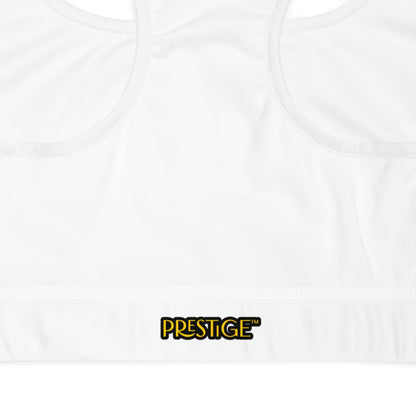 Brassière de Sport Rembourrée Prestige™ Blanc et Or DRAGON - Prestige SXM