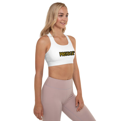 Brassière de Sport Rembourrée Prestige™ Blanc et Or DRAGON - Prestige SXM