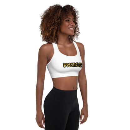 Brassière de Sport Rembourrée Prestige™ Blanc et Or DRAGON - Prestige SXM