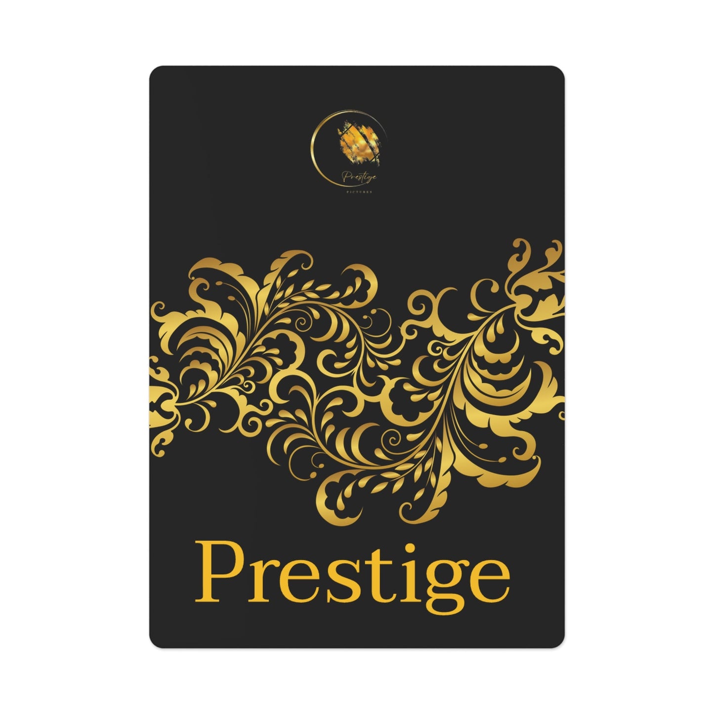 Cartes de Poker Prestige™ Noir & Or Floraison - Prestige SXM