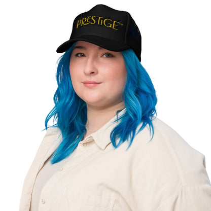 Casquette trucker en mousse Prestige™ Texte Noir et Or - Prestige SXM