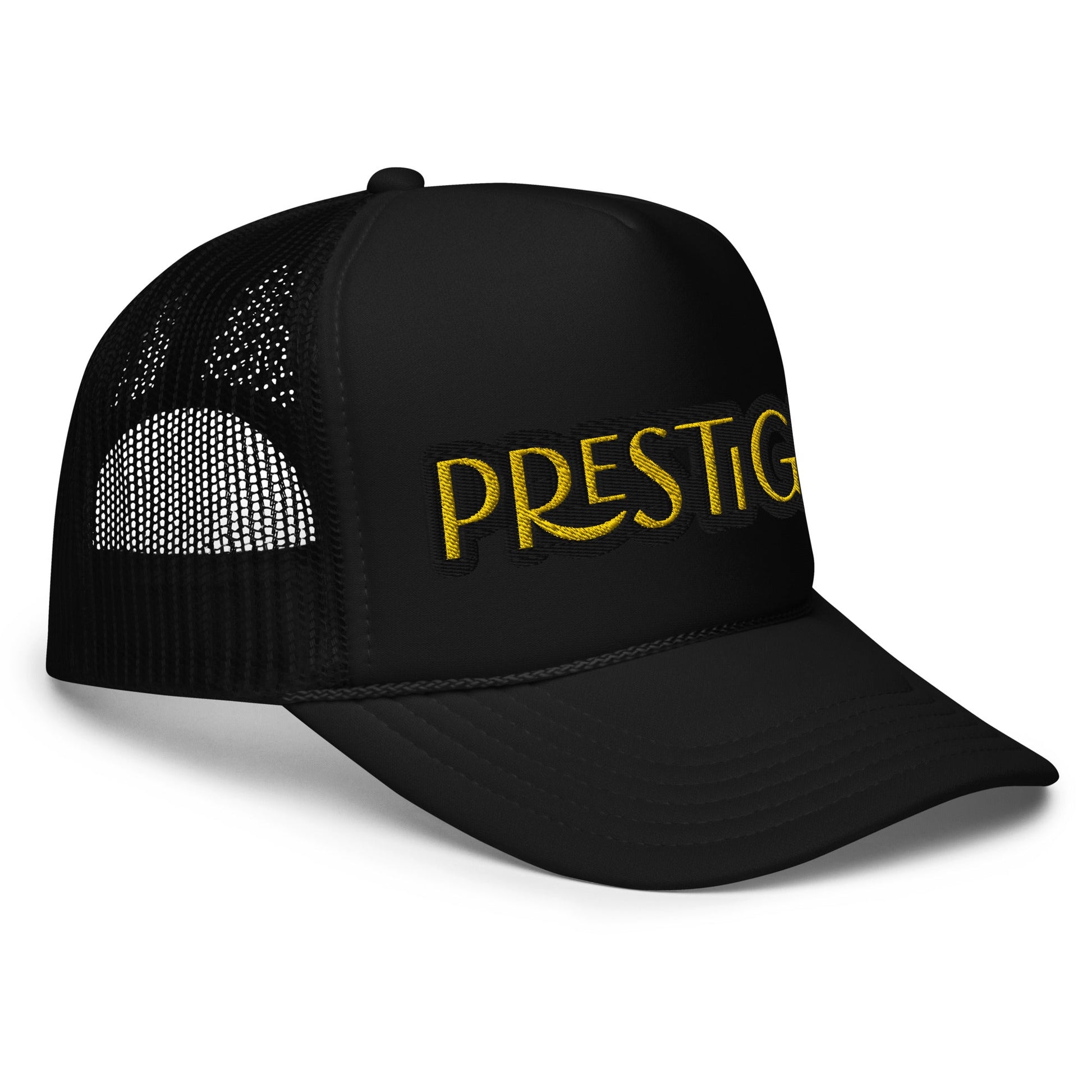 Casquette trucker en mousse Prestige™ Texte Noir et Or - Prestige SXM