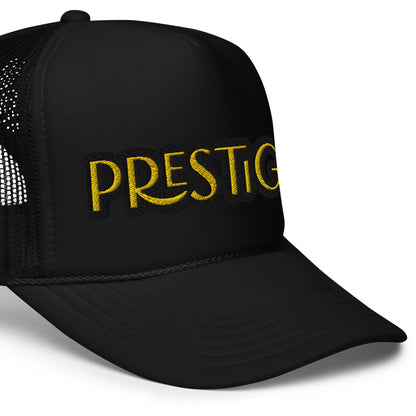 Casquette trucker en mousse Prestige™ Texte Noir et Or - Prestige SXM