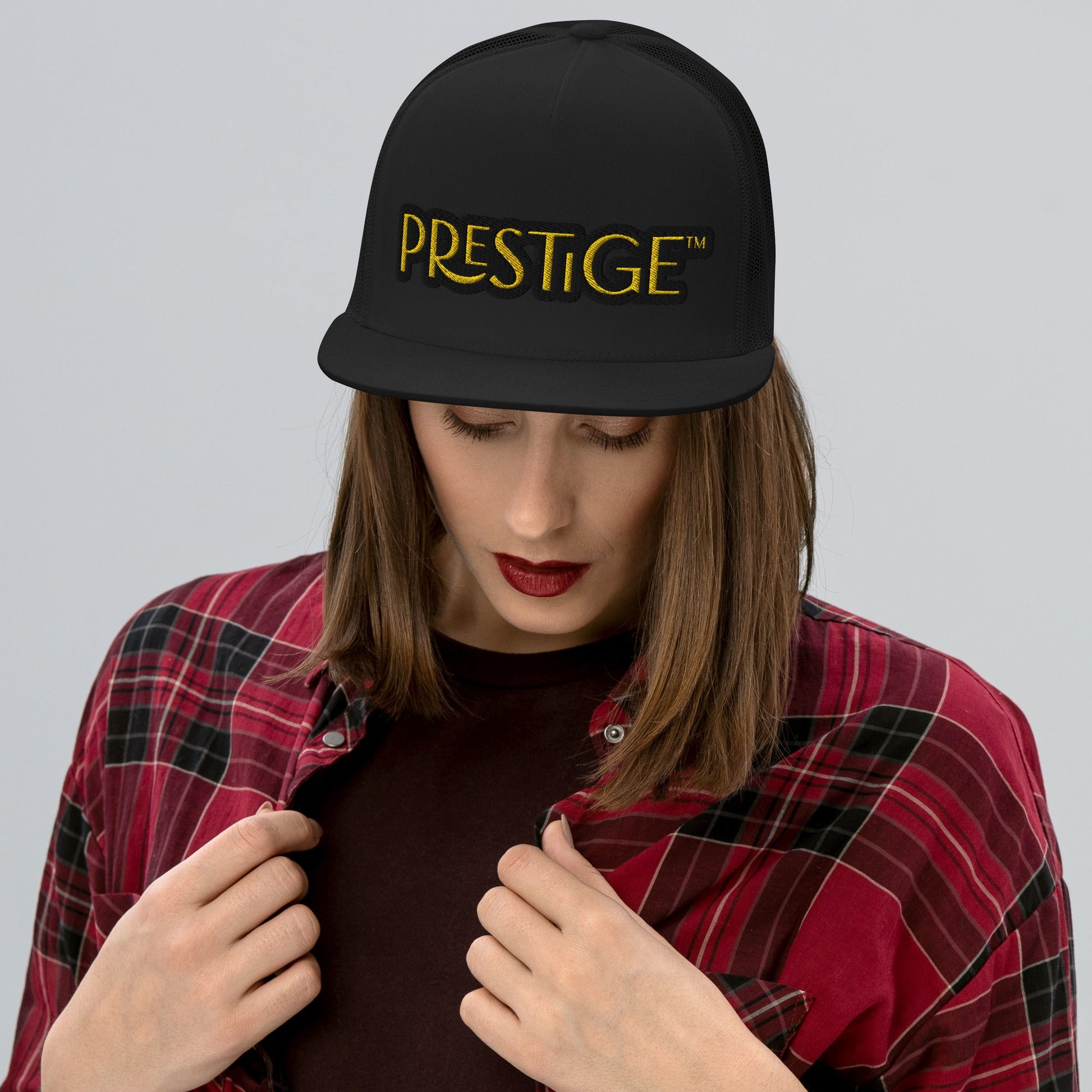 Casquette Trucker Prestige™ Texte Noir et Or - Prestige SXM