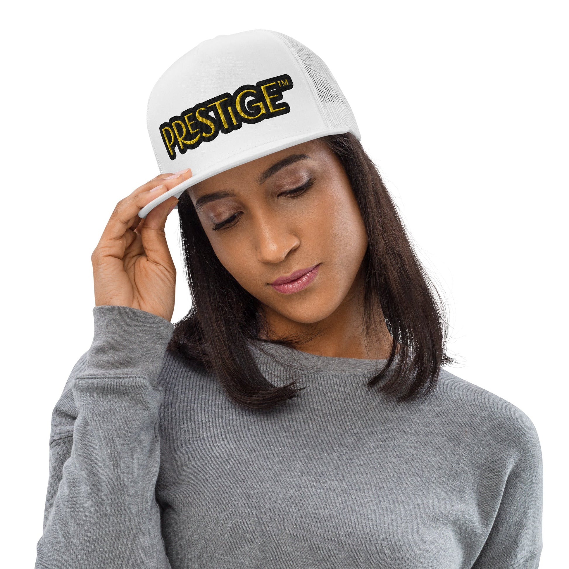 Casquette Trucker Prestige™ Texte Noir et Or - Prestige SXM