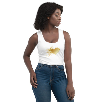 Crop Top Prestige™ cœur d’or blanc & Or - Prestige SXM