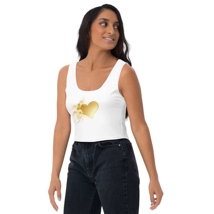 Crop Top Prestige™ cœur d’or blanc & Or - Prestige SXM