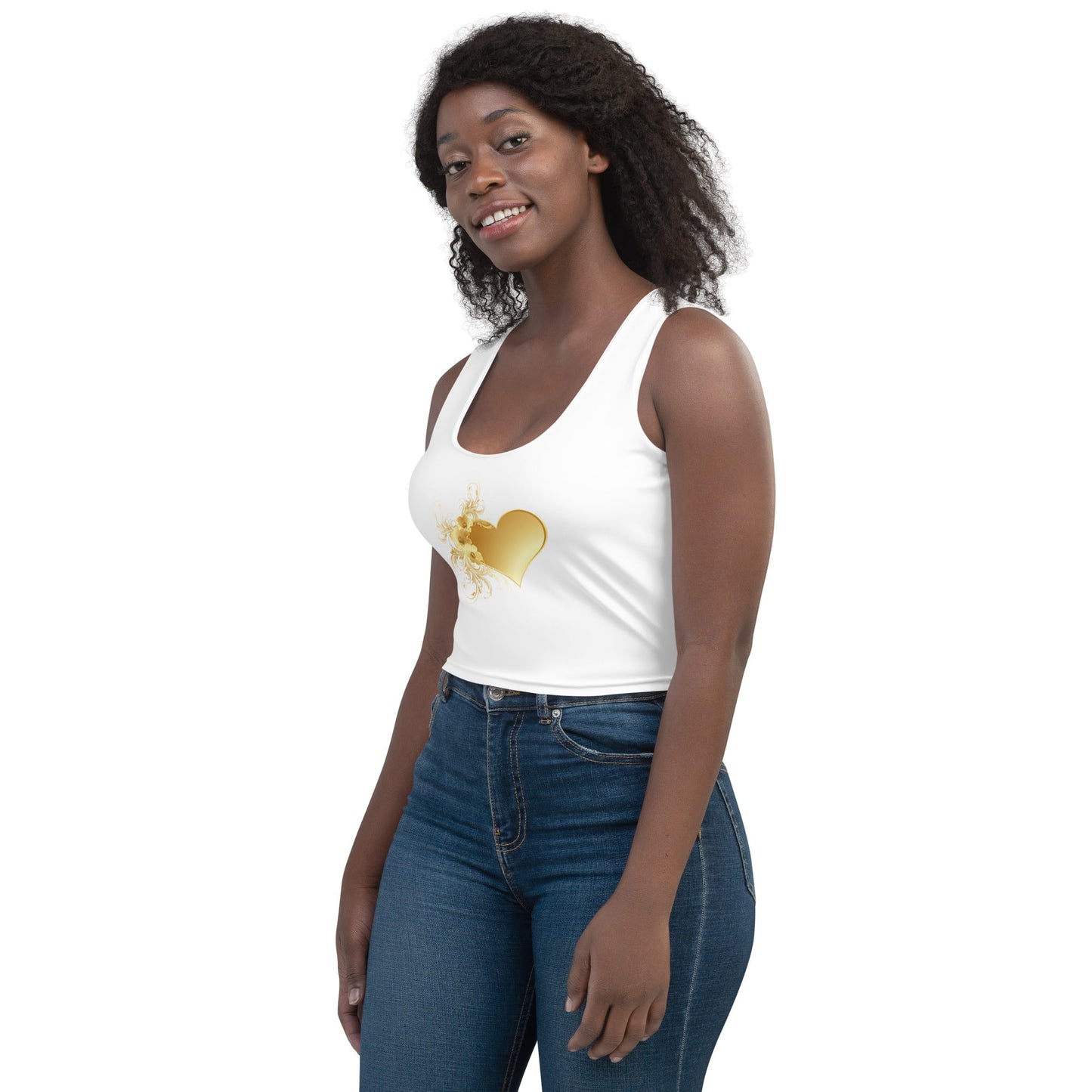 Crop Top Prestige™ cœur d’or blanc & Or - Prestige SXM