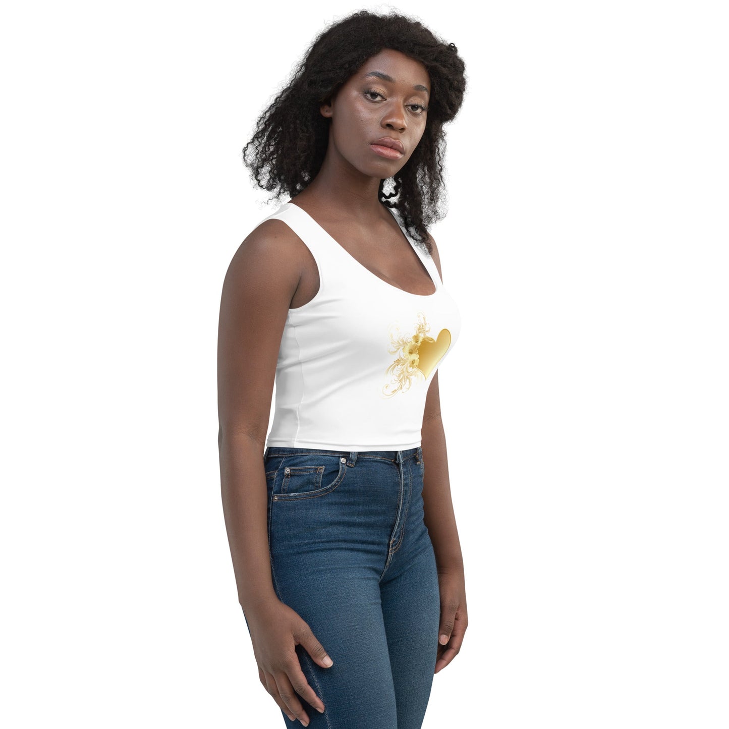 Crop Top Prestige™ cœur d’or blanc & Or - Prestige SXM