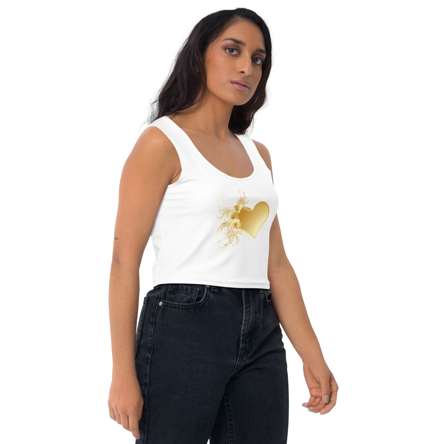 Crop Top Prestige™ cœur d’or blanc & Or - Prestige SXM